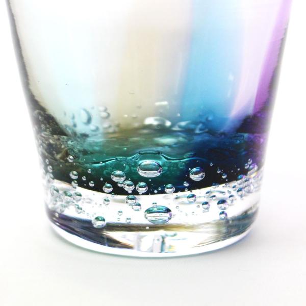 glasscalico グラスキャリコ ハンドメイド ガラス酒器 earth bubble (アースバブル) ロックグラス ウイスキー 焼酎 カクテル グラス