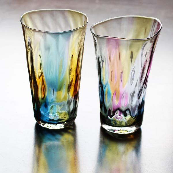 glasscalico グラスキャリコ ハンドメイド ガラス酒器 earth ダイヤ (アース ダイヤ) ロンググラス ウイスキー 焼酎 ビール グラス タンブラー