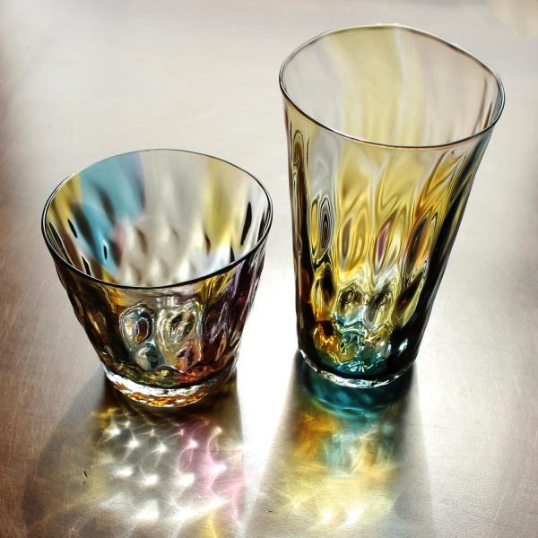 glasscalico グラスキャリコ ハンドメイド ガラス酒器 earth ダイヤ (アース ダイヤ) ロンググラス ウイスキー 焼酎 ビール グラス タンブラー