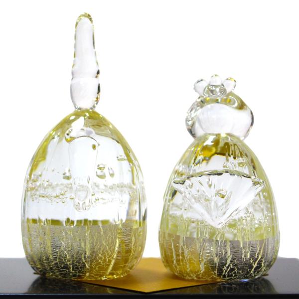 ガラスのお雛様 瑞穂雛(みずほびな)小(S) glass calico グラスキャリコ ハンドメイド ガラスアート 雛人形 ひな人形 おひなさま 桃の節句 オブジェ コンパクト