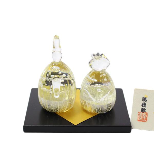 ガラスのお雛様 瑞穂雛(みずほびな)小(S) glass calico グラスキャリコ ハンドメイド ガラスアート 雛人形 ひな人形 おひなさま 桃の節句 オブジェ コンパクト