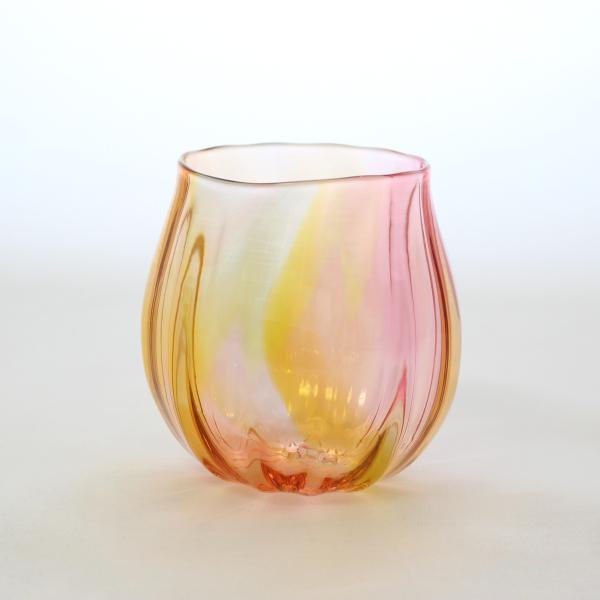 glass calico グラスキャリコ ハンドメイド ガラス酒器 プリズム ライン 丸型 ロックグラス ウイスキー 焼酎 カクテル 梅酒 グラス