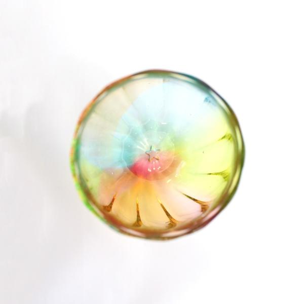 glass calico グラスキャリコ ハンドメイド ガラス酒器 プリズム ライン 丸型 ロックグラス ウイスキー 焼酎 カクテル 梅酒 グラス