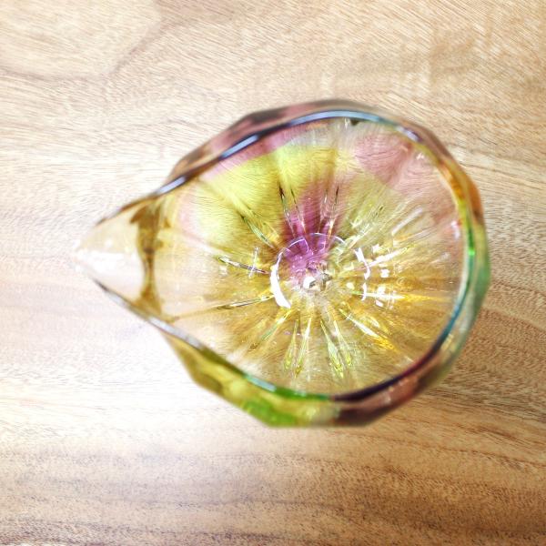 glass calico グラスキャリコ プリズム ライン 片口 冷酒器 (単品販売) ハンドメイド ガラス酒器
