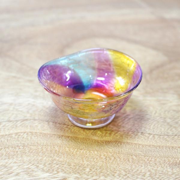 glasscalico グラスキャリコ プリズム 雅(みやび)ぐい呑 冷酒杯 ハンドメイド ガラス酒器