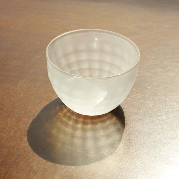 glass calico グラスキャリコ ハンドメイド ガラス酒器 澄 (すみ) サンドブラスト ぐい呑 (単品販売)