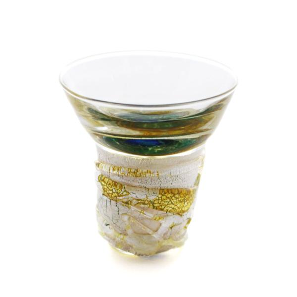 SAIZOU GLASS LABO サイゾウグラスラボ ハンドメイド ガラス酒器 ミズノワクバショ 縦長 ぐい呑 冷酒器