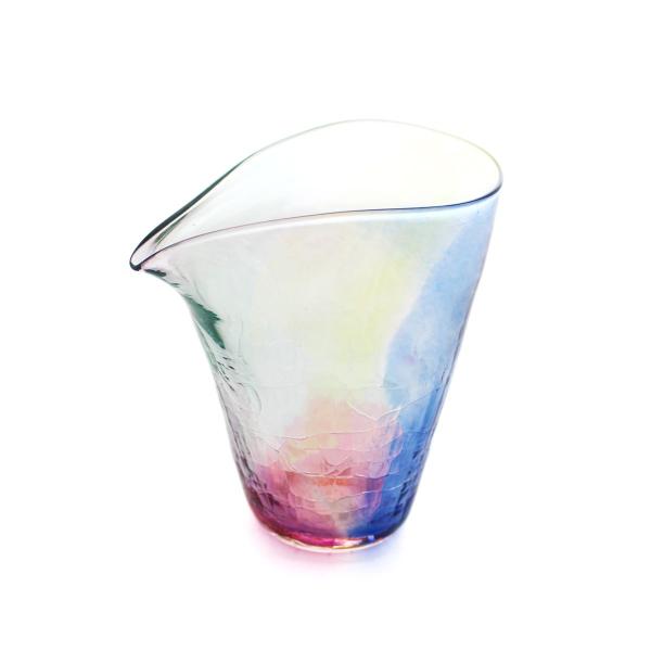 SAIZOU GLASS LABO サイゾウグラスラボ ハンドメイド ガラス酒器 虹のカタチ 縦型 片口 冷酒器