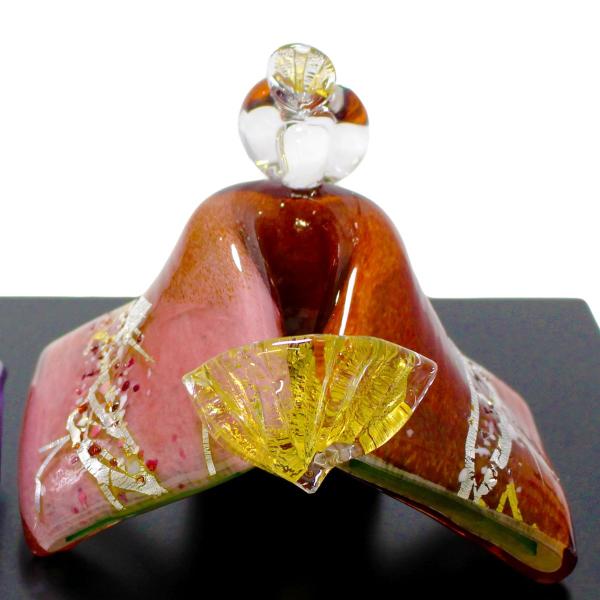 ガラスのお雛様 咲きひとえ雛 SAIZOU GLASS LABO 可児友紀 ハンドメイド ガラスアート 雛人形 ひな人形 おひなさま 桃の節句 オブジェ コンパクト ギフト