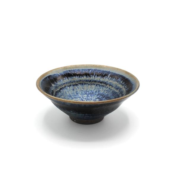 山下陶房 山下秀樹 銀化天目(ぎんかてんもく) 酒器揃 角片口 (蓋付) (小)・盃 2個