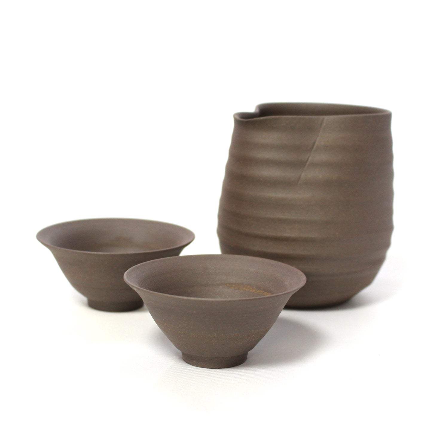 越前焼 朝顔ぐい呑み ペアセット (2個入) ハンドメイド酒器 純国産 伝統工芸 日本酒 冷酒 大吟醸 杯 ぐい飲み おちょこ