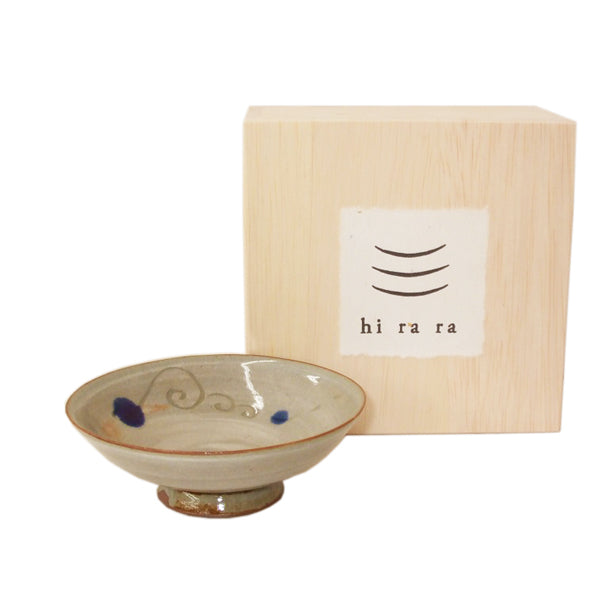 越前焼 越前うすくち盃 ひらら 夏 ハンドメイド酒器 純国産 伝統工芸 日本酒 冷酒 大吟醸 杯 ぐい呑 おちょこ