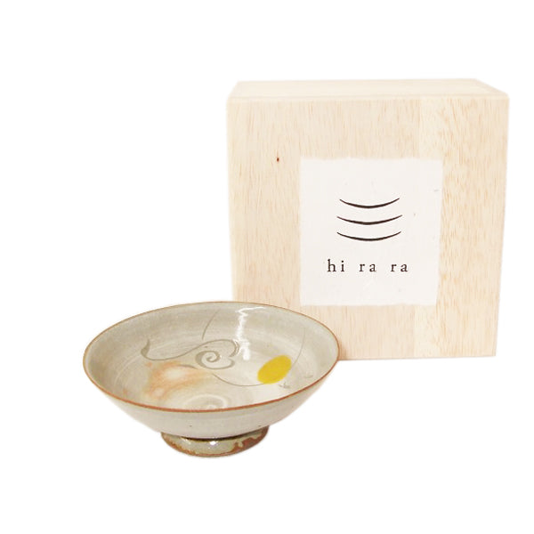 越前焼 越前うすくち盃 ひらら 秋 ハンドメイド酒器 純国産 伝統工芸 日本酒 冷酒 大吟醸 杯 ぐい呑 おちょこ