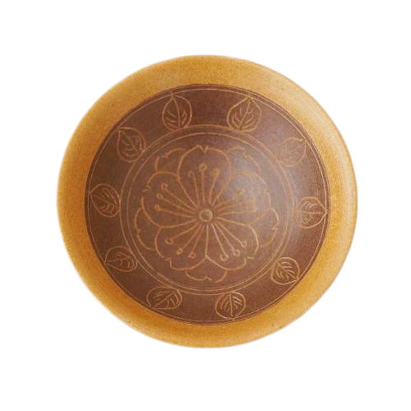 越前焼 越前うすくち盃 ひらら 線刻さくら ハンドメイド酒器 純国産 伝統工芸 日本酒 冷酒 大吟醸 杯 ぐい呑 おちょこ