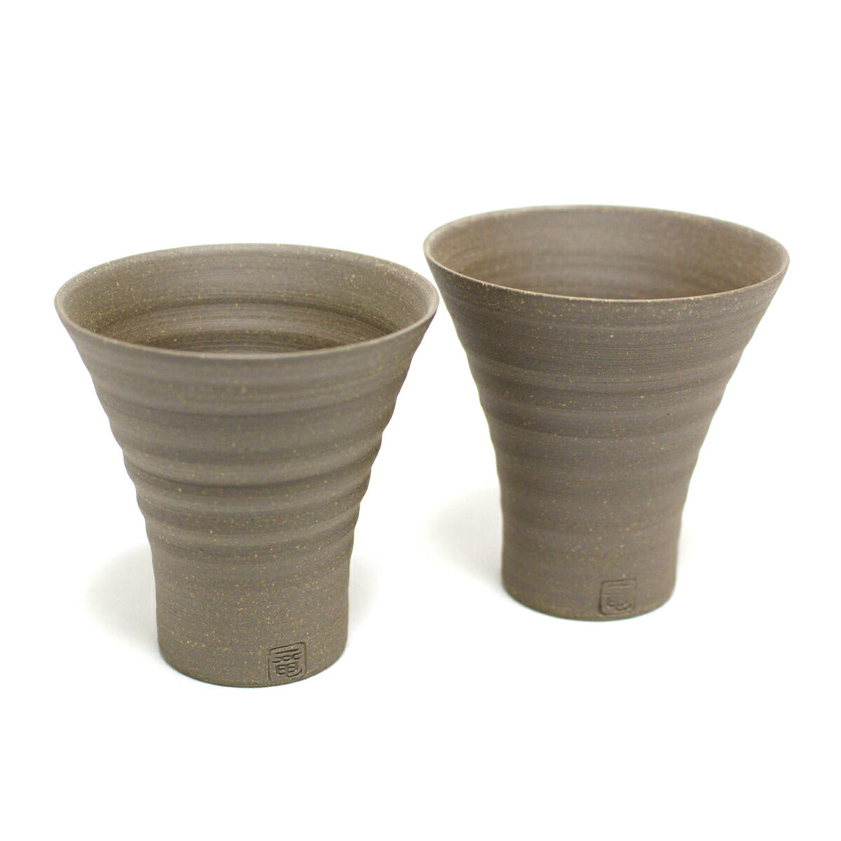 越前焼 土ごころ 冷酒杯 ペアセット (2個入) 木箱入 ハンドメイド酒器 純国産 伝統工芸 日本酒 冷酒 大吟醸 杯 ぐい呑 おちょこ