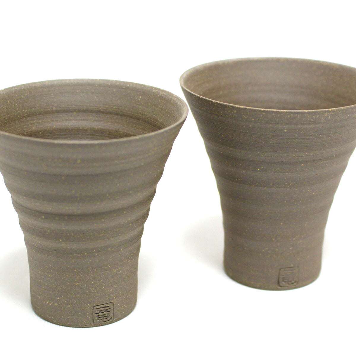越前焼 土ごころ 冷酒杯 ペアセット (2個入) 木箱入 ハンドメイド酒器 純国産 伝統工芸 日本酒 冷酒 大吟醸 杯 ぐい呑 おちょこ