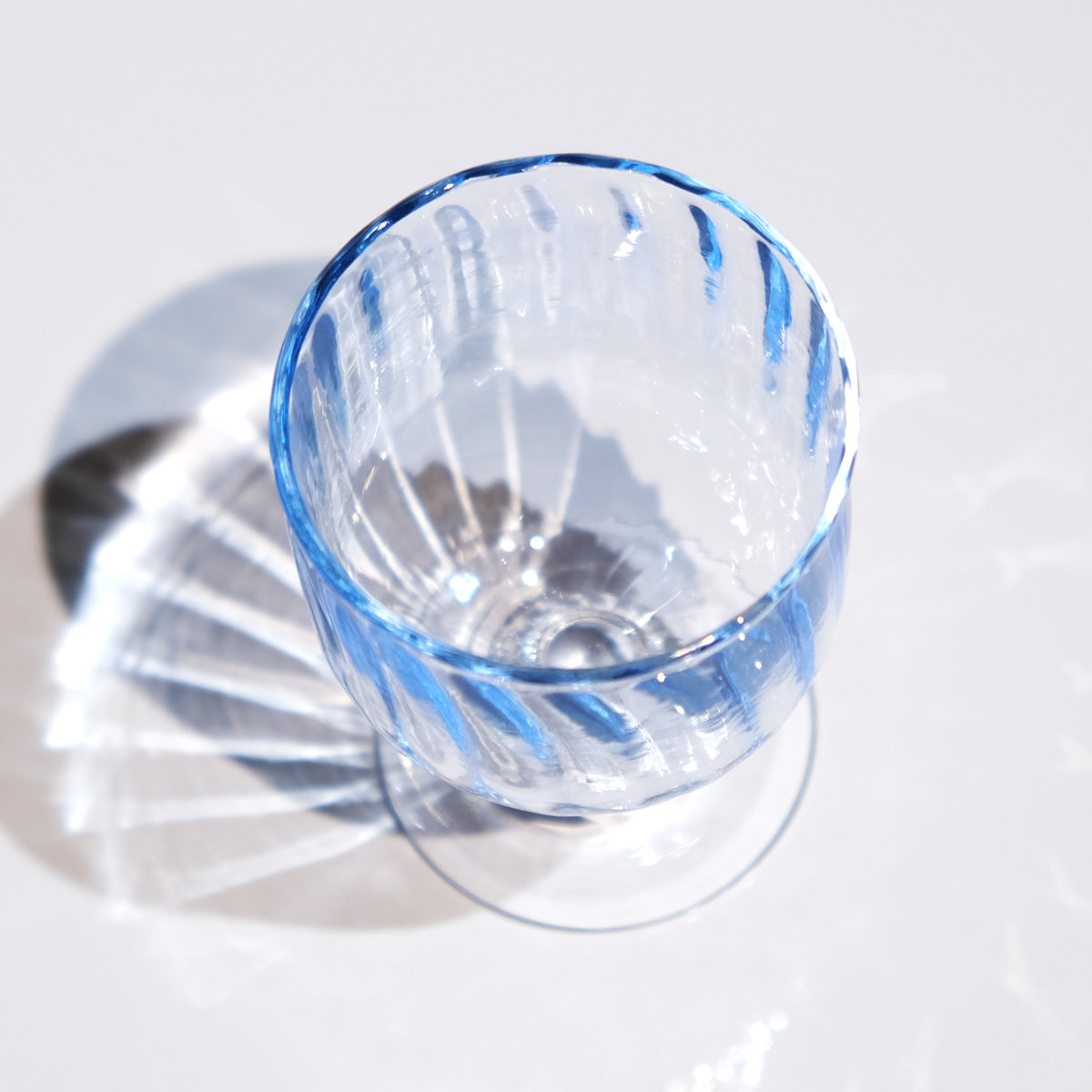 FUKU glassworks ポートワイングラス vessel (ブルー) フクグラスワークス 相馬佳織 ハンドメイドグラス