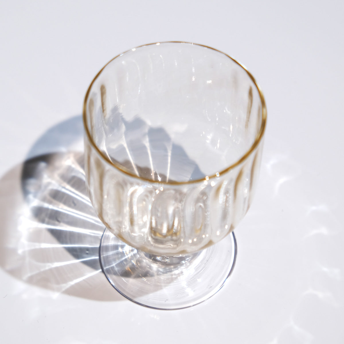FUKU glassworks ポートワイングラス vessel (ゴールド) フクグラスワークス 相馬佳織 ハンドメイドグラス