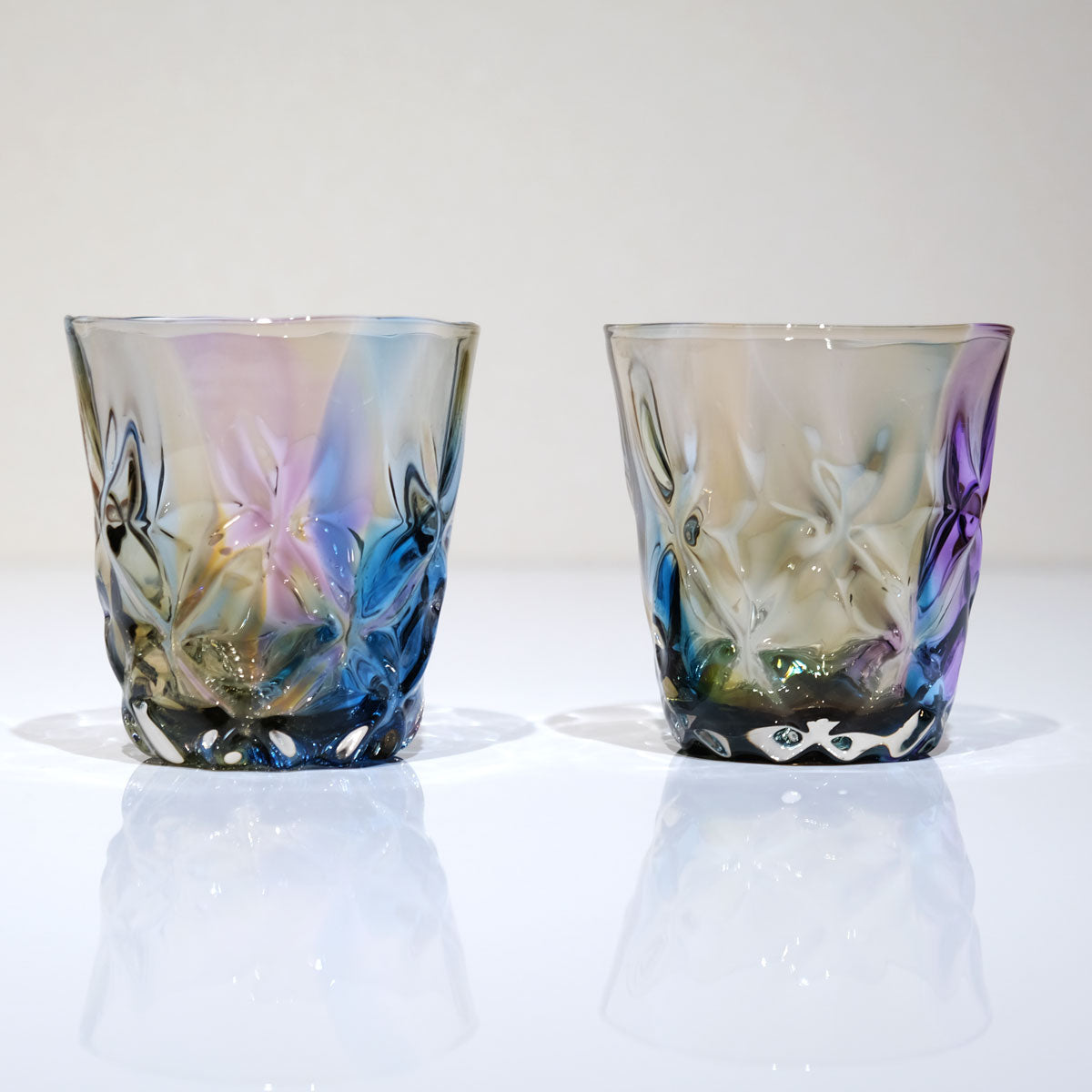 glass calico earth レトロ (アース レトロ) ロックグラス ウイスキー 焼酎 グラス タンブラー グラスキャリコ ハンドメイド グラス