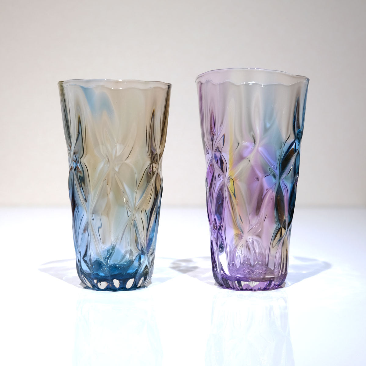 glass calico earth レトロ (アース レトロ) ロンググラス ウイスキー 焼酎 ビール グラス タンブラー グラスキャリコ ハンドメイド グラス