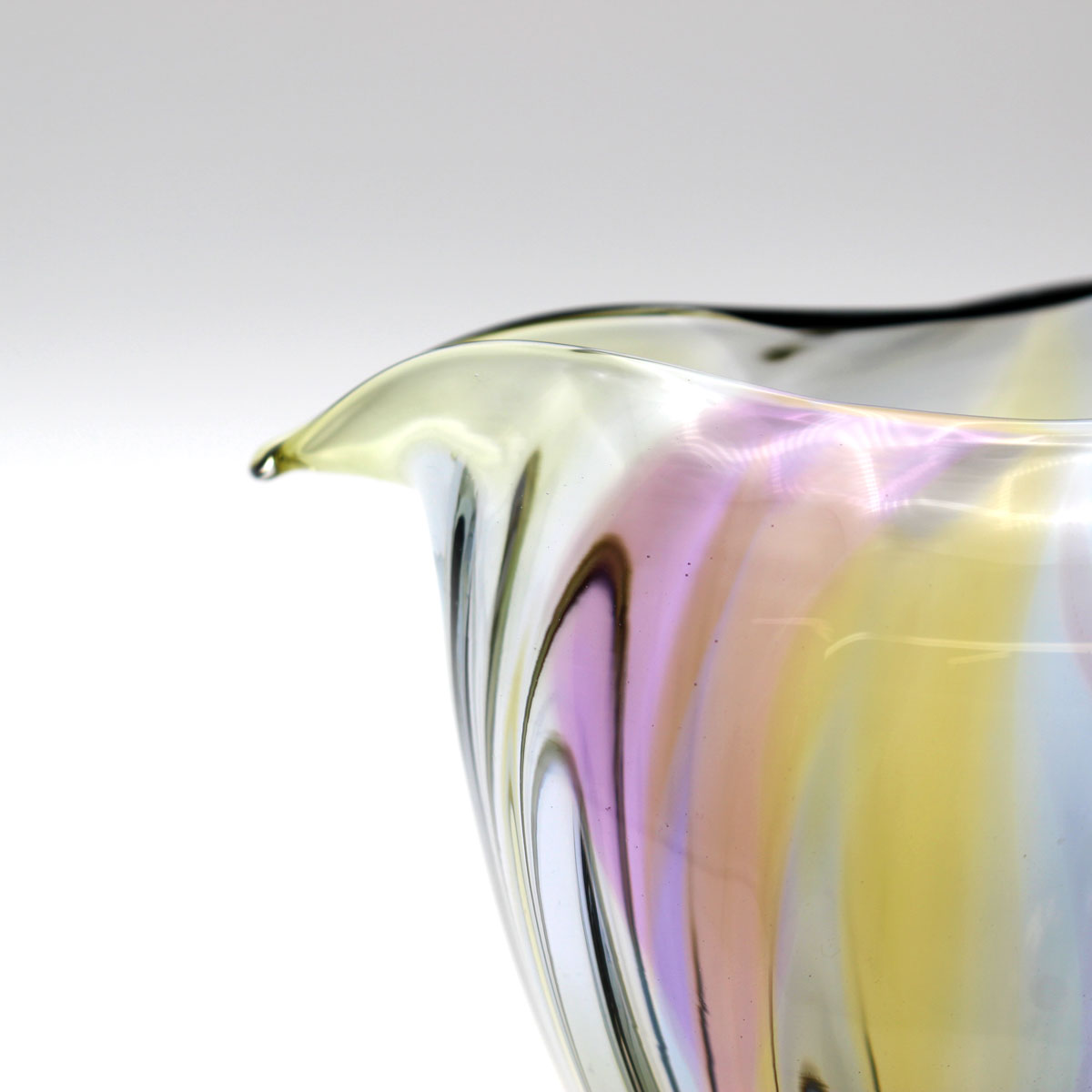 glasscalico グラスキャリコ ハンドメイド ガラス酒器 earth (アース) ライン 冷酒器セット (片口・ぐい呑 2個)