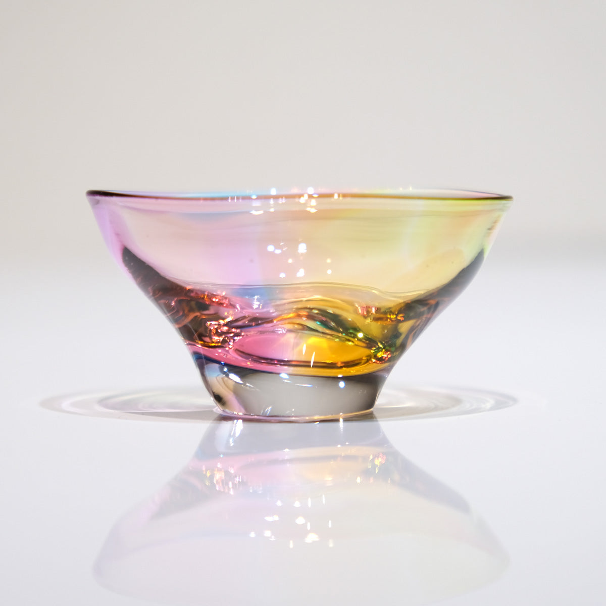 glass calico グラスキャリコ ハンドメイド ガラス酒器 ミナモプリズム ぐい呑 冷酒器 (単品販売)