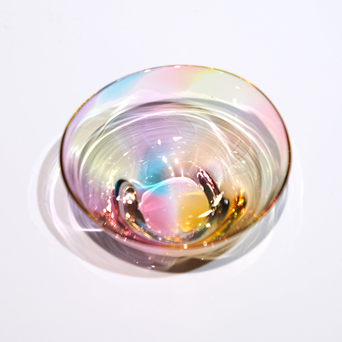 glass calico グラスキャリコ ハンドメイド ガラス酒器 ミナモプリズム ぐい呑 冷酒器 (単品販売)