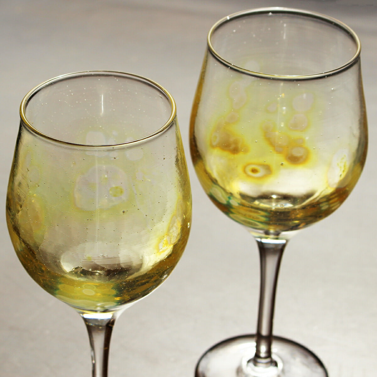 glasscalico グラスキャリコ ハンドメイド ガラス酒器 月光 (げっこう) ワイングラス ペアセット (2個入)