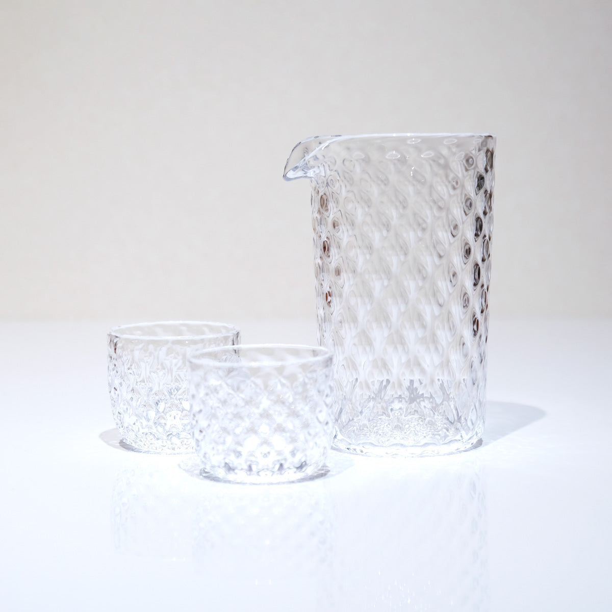luce (ルーチェ) 冷酒器セット(片口・ぐい呑2個) A&M collection 高野仰 ハンドメイドガラス酒器