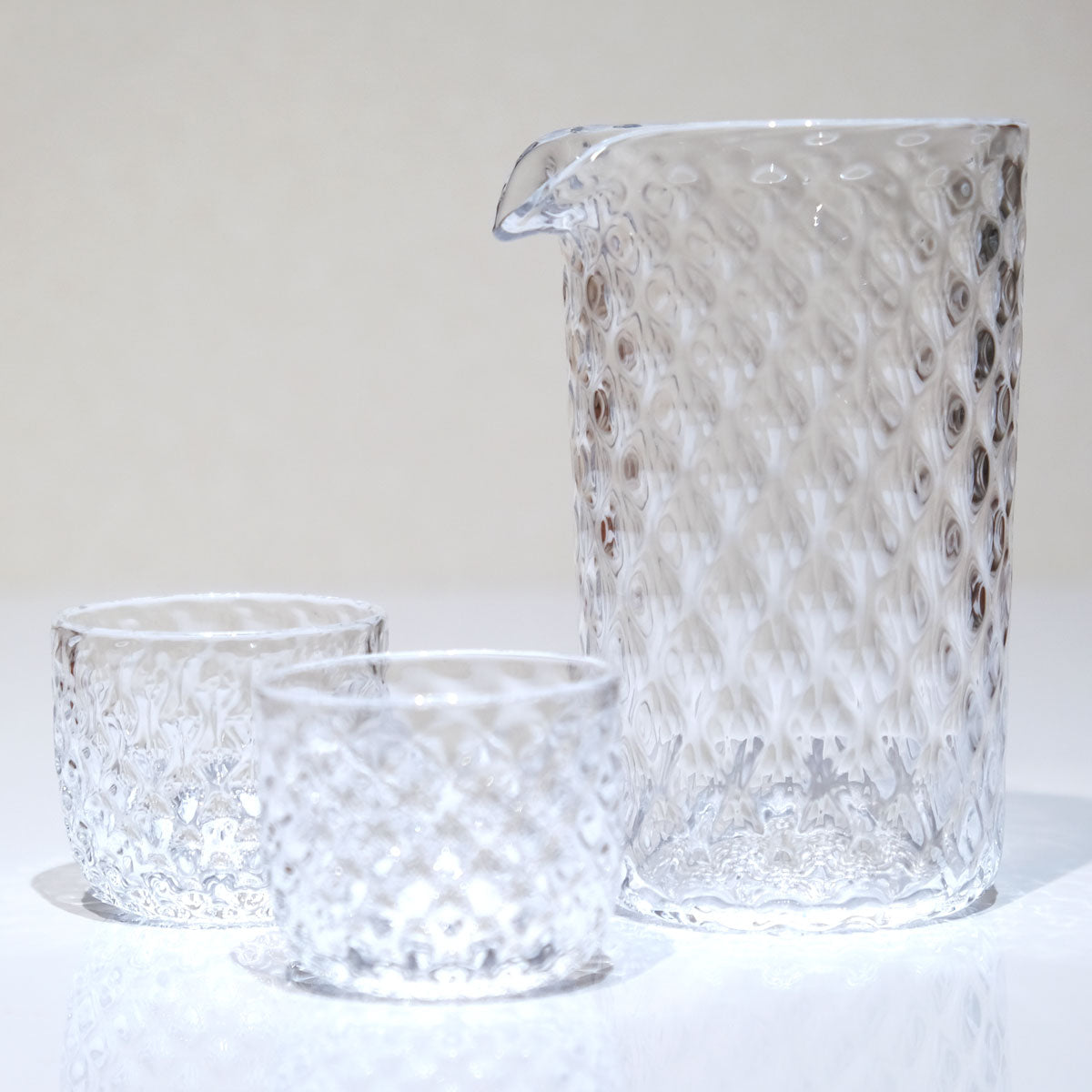 luce (ルーチェ) 冷酒器セット(片口・ぐい呑2個) A&M collection 高野仰 ハンドメイドガラス酒器