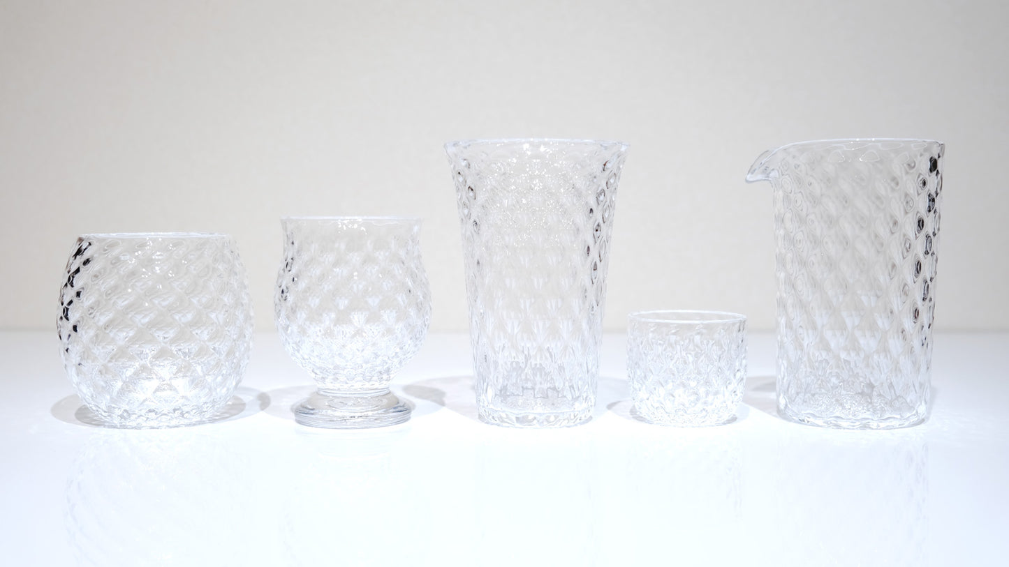 luce -sake pitcher tall (ルーチェ 片口) FIORETTO フィオレット 高野仰 ハンドメイドガラス酒器