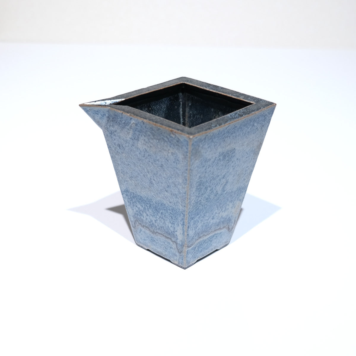 山下陶房 山下秀樹 銀化天目(ぎんかてんもく) 角片口 (大 2合) 単品販売