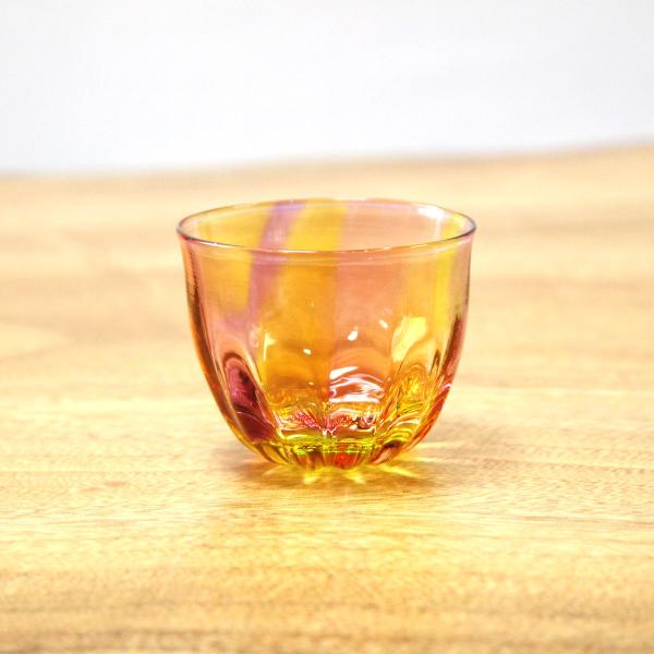 glass calico グラスキャリコ プリズム ライン ぐい呑 冷酒器 (単品販売) ハンドメイド ガラス酒器