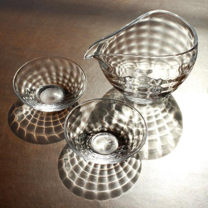 glass calico 澄 (すみ) 片口 冷酒器 【単品販売】 グラスキャリコ ハンドメイド ガラス酒器