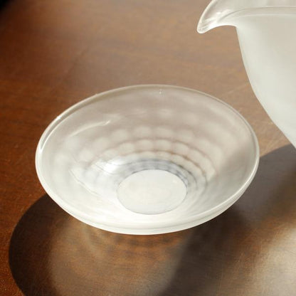glass calico 澄 (すみ) サンドブラスト 盃 さかずき 冷酒杯 【単品販売】 グラスキャリコ ハンドメイド ガラス酒器
