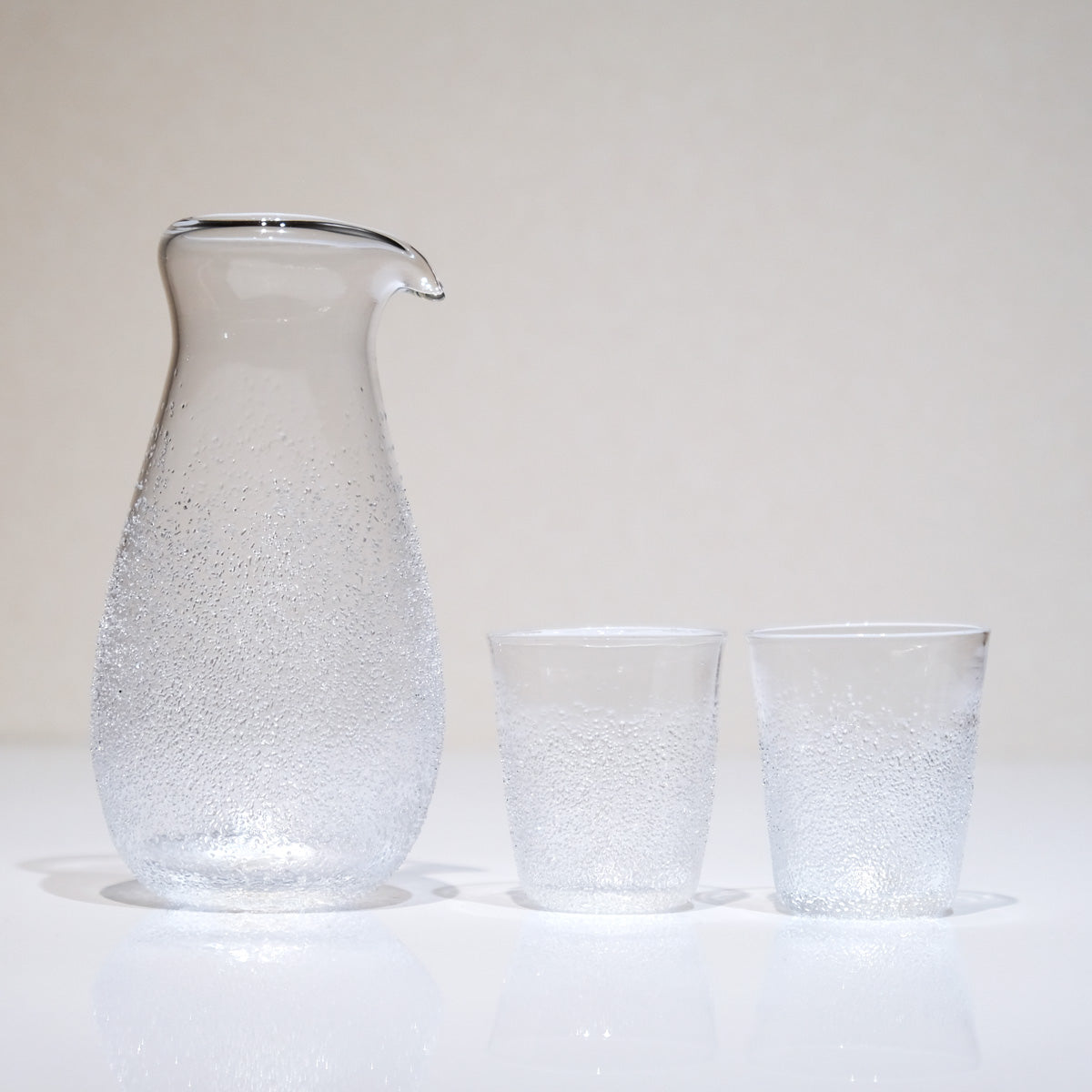 FUKU glassworks うたかた ぐい呑 (縦) 単品 フクグラスワークス 相馬佳織 ハンドメイド冷酒器