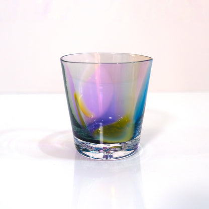 glasscalico earth bubble (アースバブル) ロックグラス グラスキャリコ ハンドメイドグラス ウイスキー 焼酎 カクテル グラス