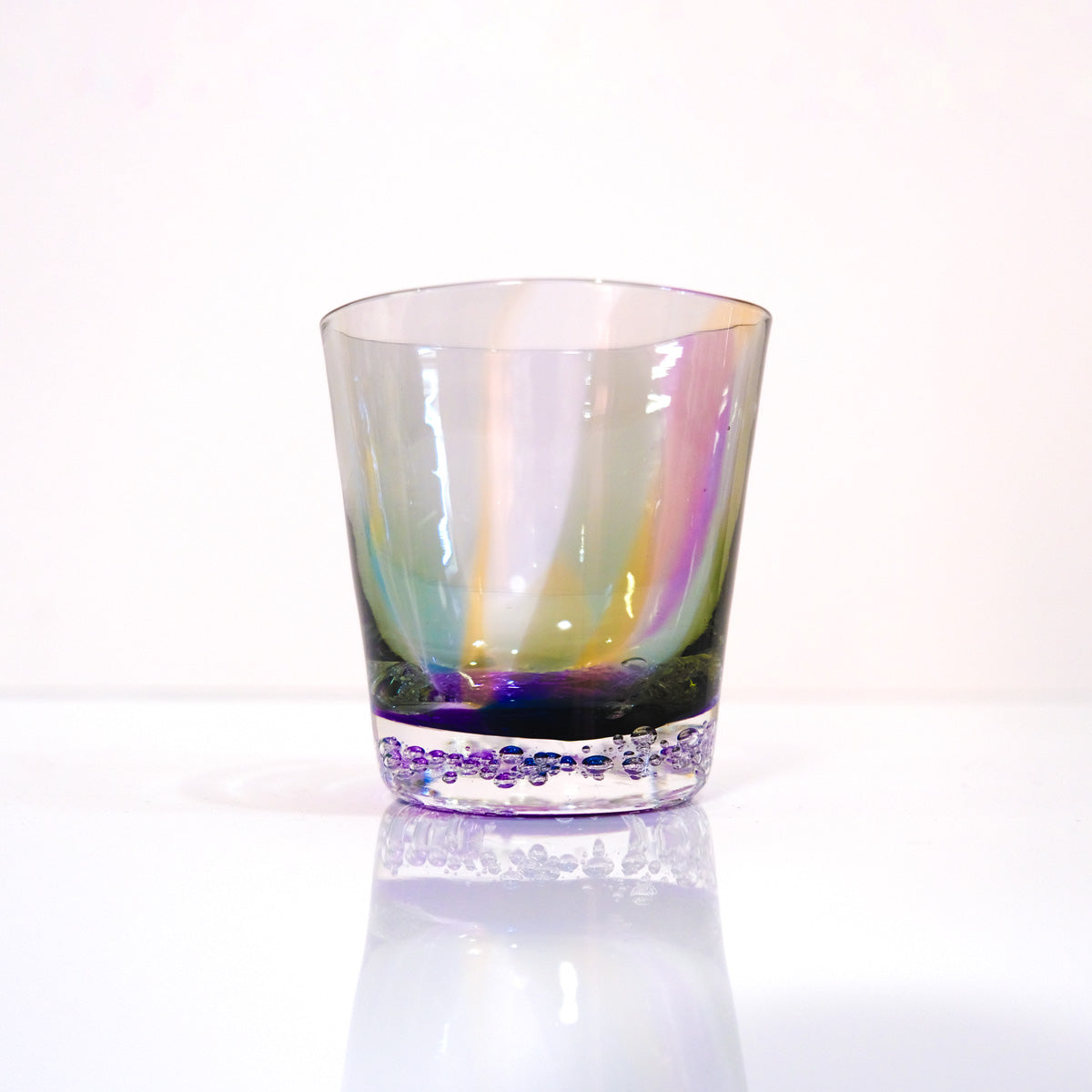 glasscalico earth bubble (アースバブル) ロックグラス グラスキャリコ ハンドメイドグラス ウイスキー 焼酎 カクテル グラス