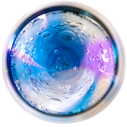 glass calico　earth bubble (アースバブル) 丸型 ロックグラス  グラスキャリコ ハンドメイドグラス ウイスキー 焼酎 カクテル グラス