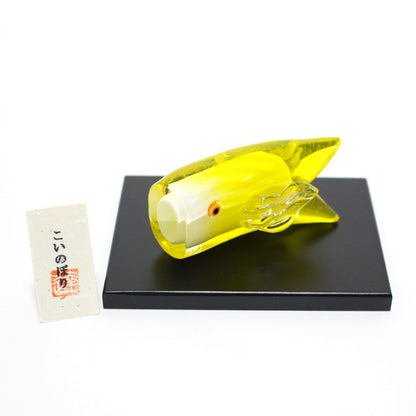 ガラスのこいのぼり （黄色） glass calico グラスキャリコ ハンドメイド ガラスアート 鯉のぼり S イエロー ５月 端午の節句 オブジェ 室内 インテリア お祝い ギフト