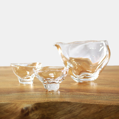 glass calico ミナモ ぐい呑 冷酒杯 (単品販売) グラスキャリコ ハンドメイド ガラス酒器