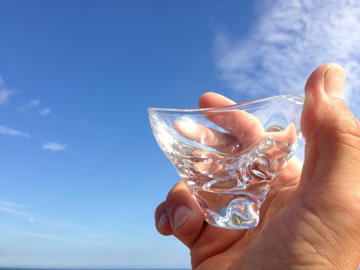 glass calico ミナモ ぐい呑 冷酒杯 (単品販売) グラスキャリコ ハンドメイド ガラス酒器
