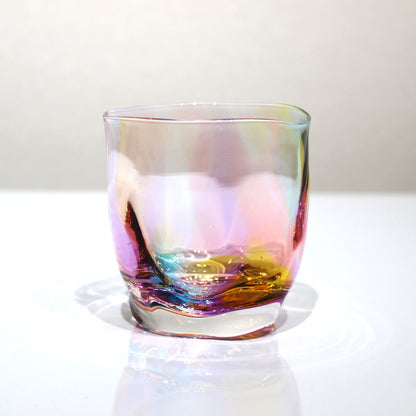 glasscalico グラスキャリコ ハンドメイド ガラス酒器 ミナモプリズム ロックグラス ウイスキー 焼酎 カクテル 梅酒 グラス
