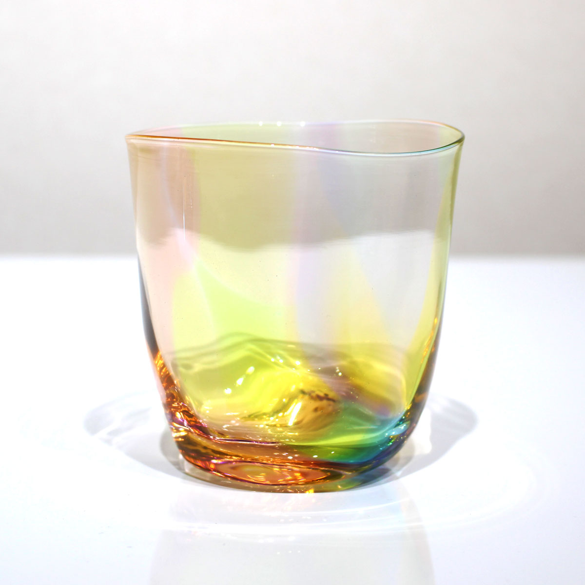 glasscalico グラスキャリコ ハンドメイド ガラス酒器 ミナモプリズム ロックグラス ウイスキー 焼酎 カクテル 梅酒 グラス