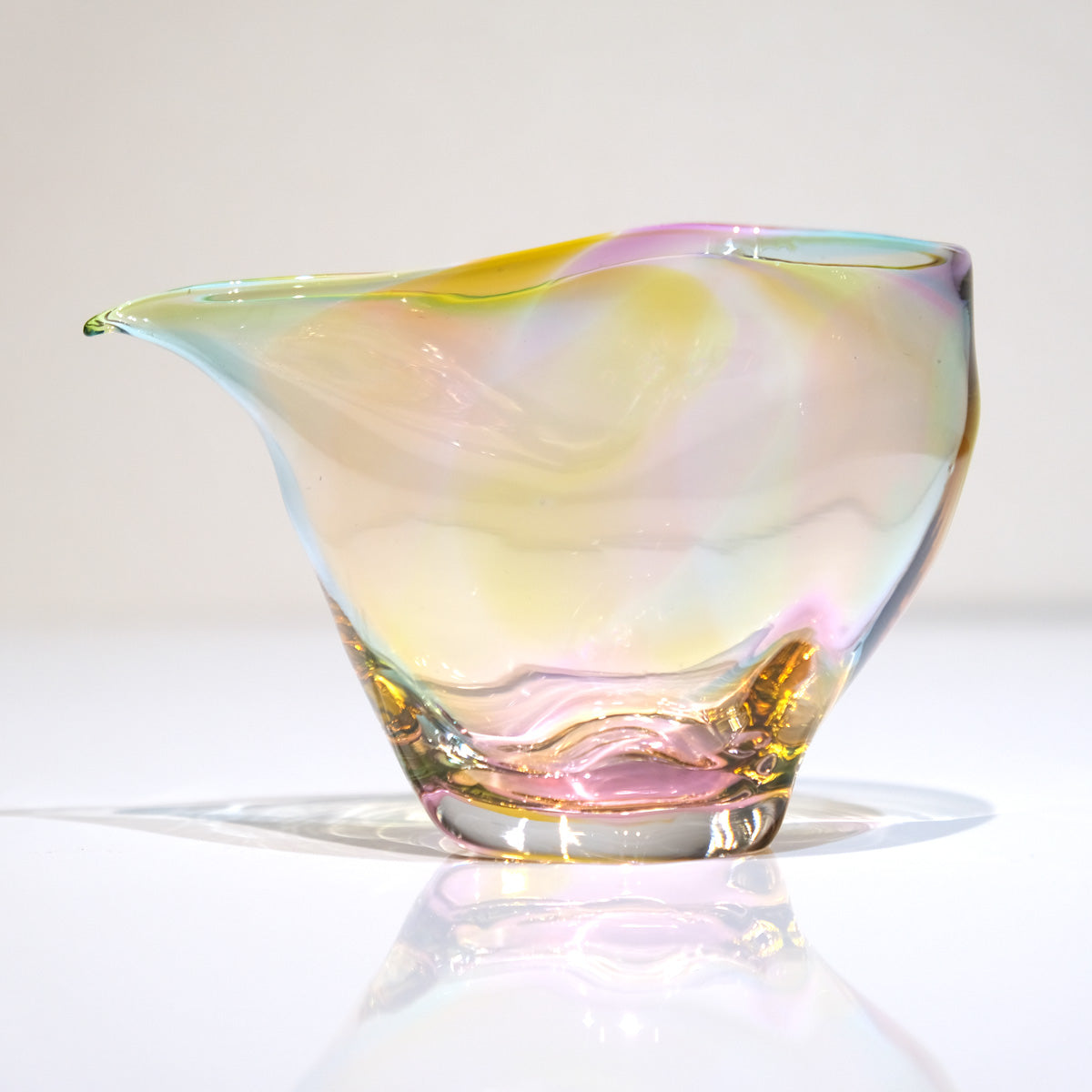 glass calico ミナモプリズム 片口 冷酒器 (単品販売) グラスキャリコ ハンドメイド ガラス酒器