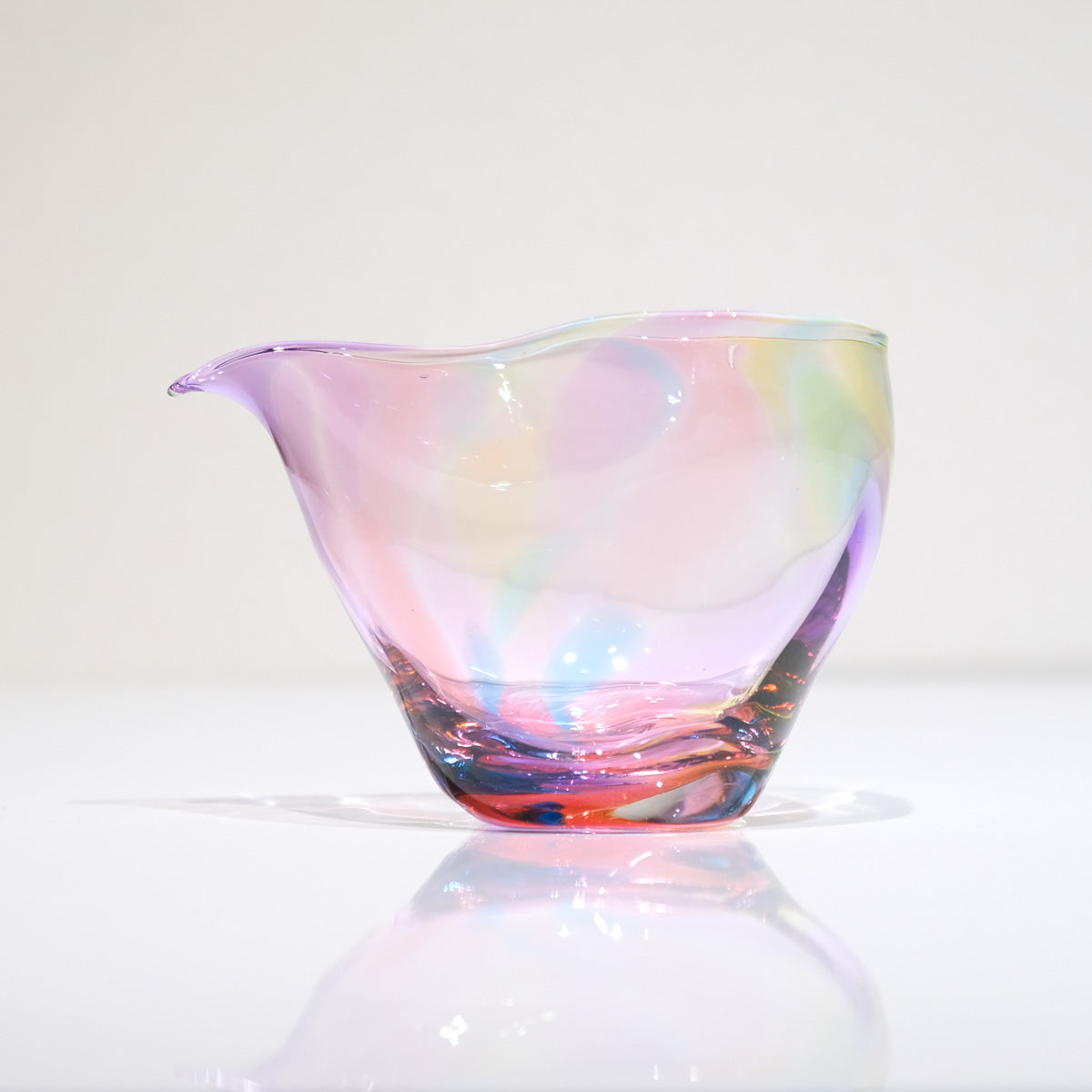 glass calico ミナモプリズム 片口 冷酒器 (単品販売) グラスキャリコ ハンドメイド ガラス酒器