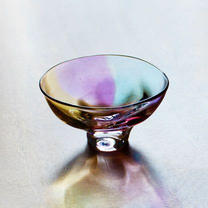 glasscalico グラスキャリコ ハンドメイド ガラス酒器 ミナモプリズム ぐい呑 冷酒器