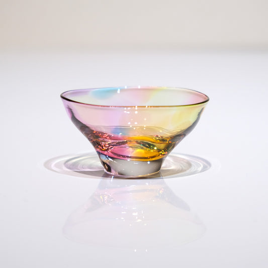 glass calico グラスキャリコ ハンドメイド ガラス酒器 ミナモプリズム ぐい呑 冷酒器 (単品販売)