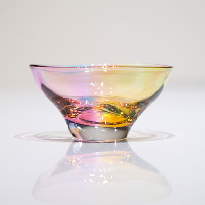 glass calico グラスキャリコ ハンドメイド ガラス酒器 ミナモプリズム ぐい呑 冷酒器 (単品販売)