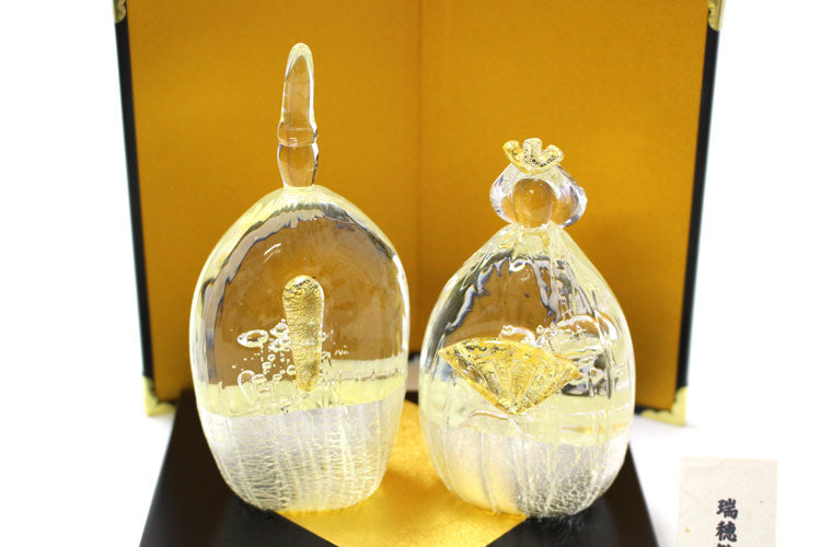 ガラスのお雛様 瑞穂雛（みずほびな）大（L） glass calico グラスキャリコ ハンドメイド ガラスアート